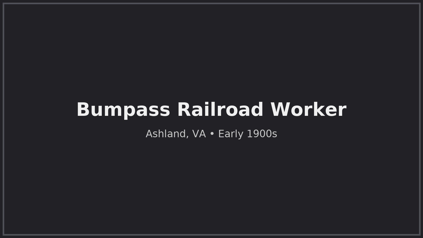 Bumpass Railroad Worker Collection placeholder