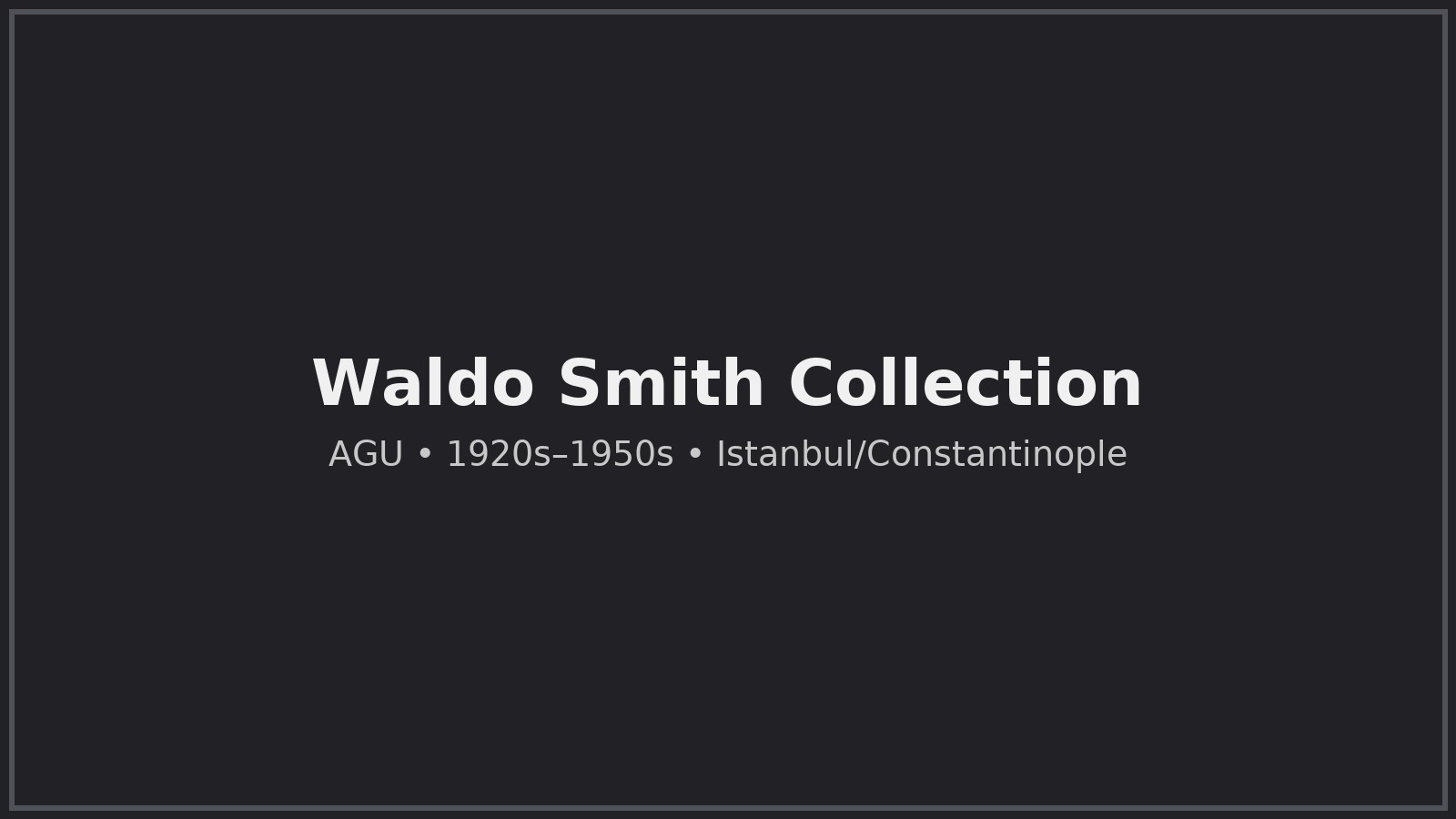 Waldo Smith Collection placeholder